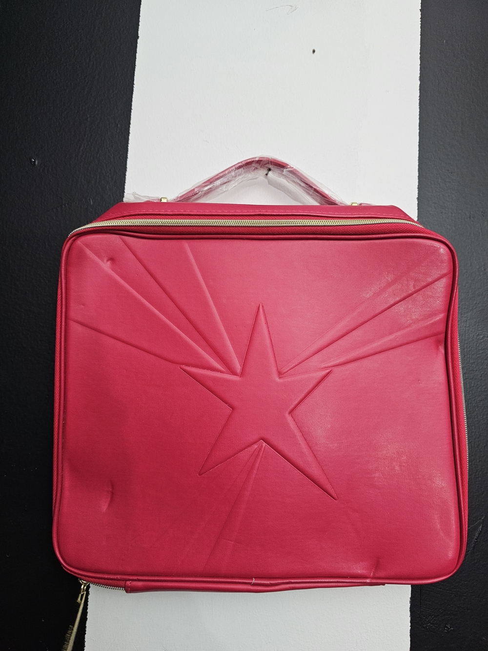 *Free Addon* Lancome Hot Pink Makeup Pouch with Gold Zipper Pull